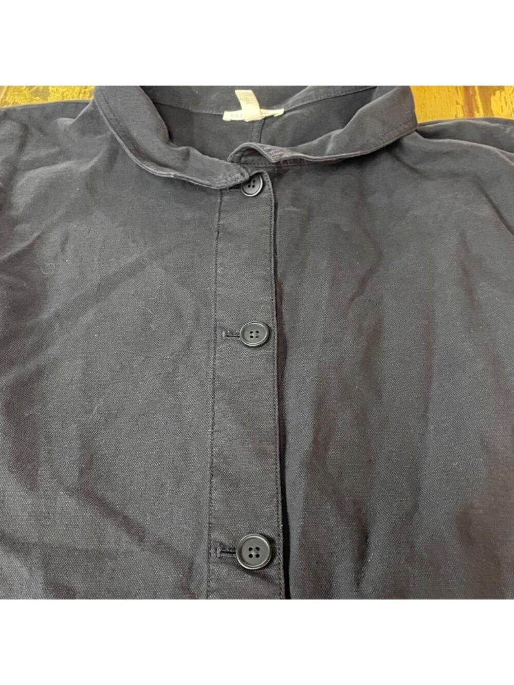 Eileen Fisher Button Up Tunic 2X Organic Cotton Hemp Pockets Minimalist Jacket - Picture 5 of 9